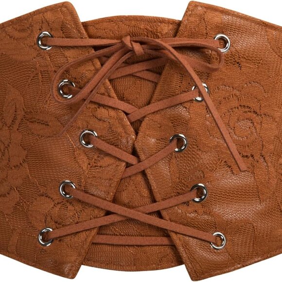 Elastic Corset Belt Women Lace Waist Cinch Dress Up Fashion Accessories - Picture 3 of 7